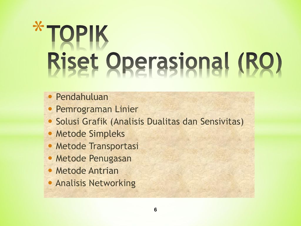 RISET OPERASI. - Ppt Download