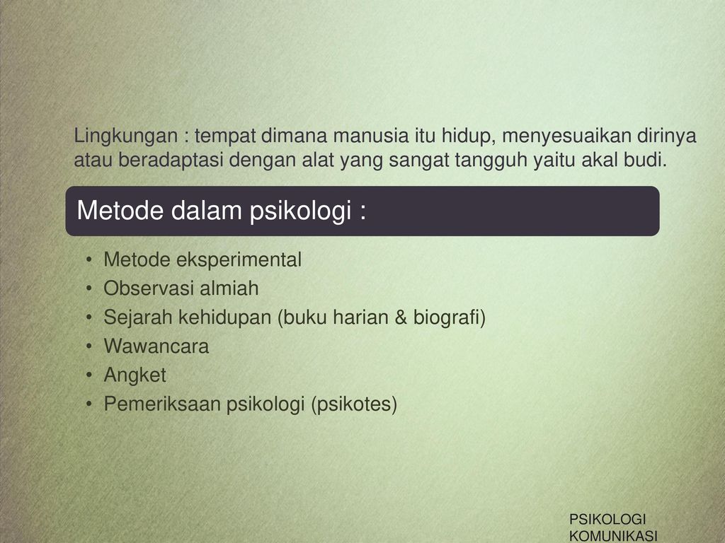 Sejarah & Definisi Psikologi - Ppt Download