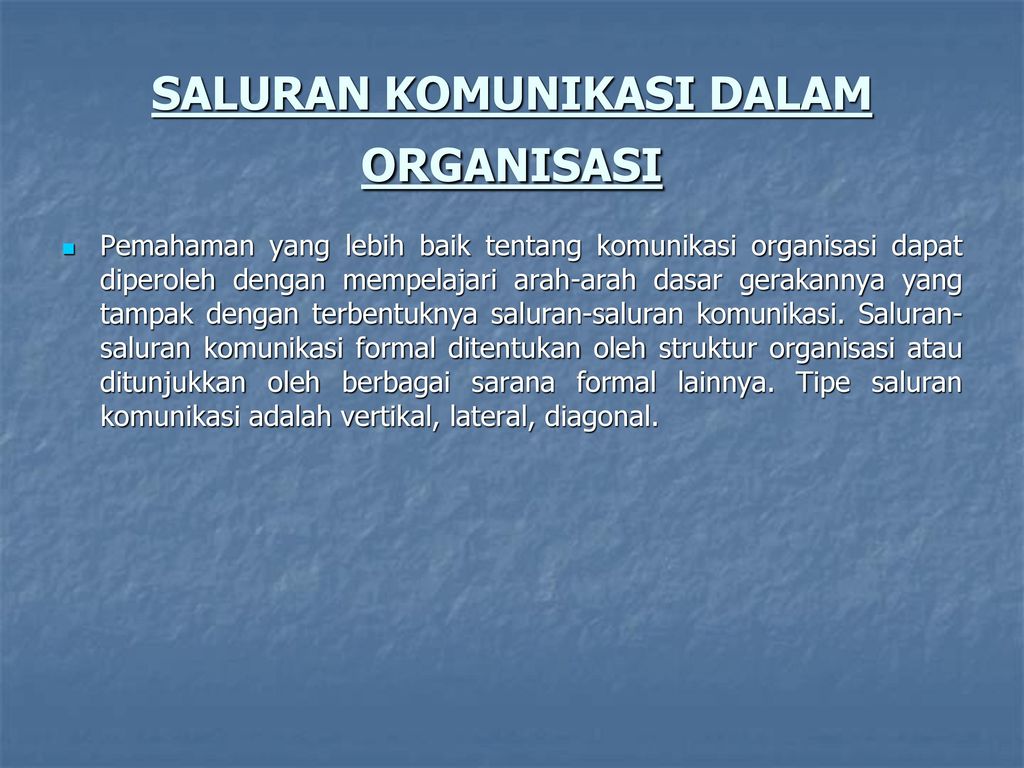 Contoh komunikasi formal