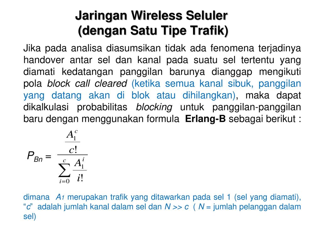 Mata Kuliah REKAYASA TRAFIK TELEKOMUNIKASI ( B A B 6 ) Dosen : Ir - Ppt ...