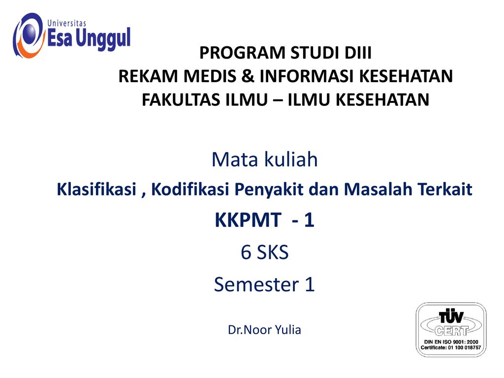 Klasifikasi , Kodifikasi Penyakit Dan Masalah Terkait - Ppt Download