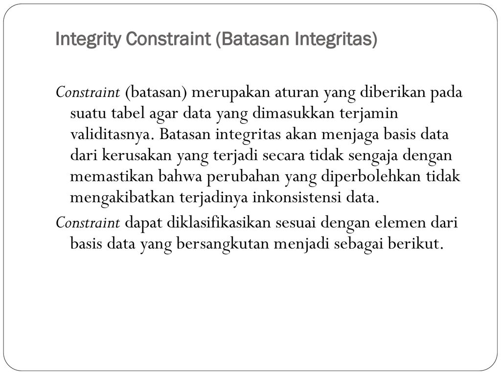 Integrity constraint violation