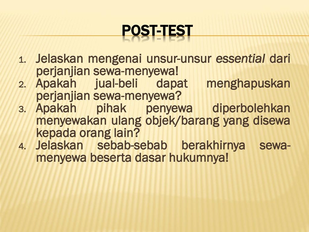 Kontrak Sewa Menyewa Oleh Achmad Nizam, S.H. Commercial Legal Officer