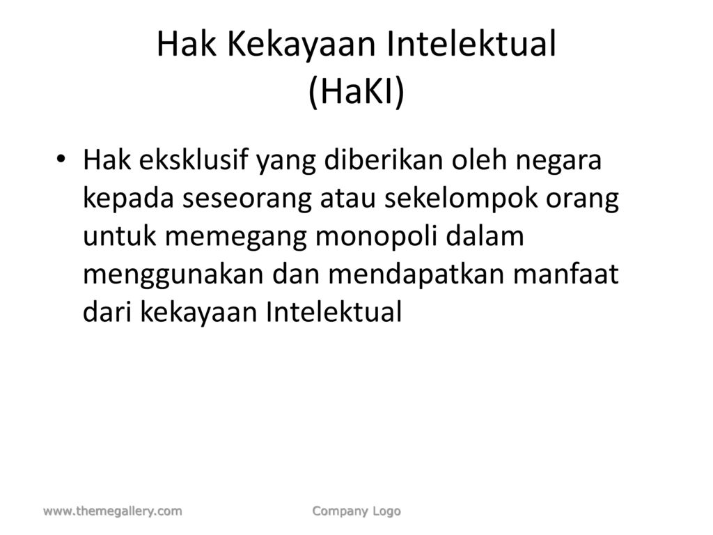 Hak Kekayaan Intelektual (Intellectual Property Rights) - Ppt Download