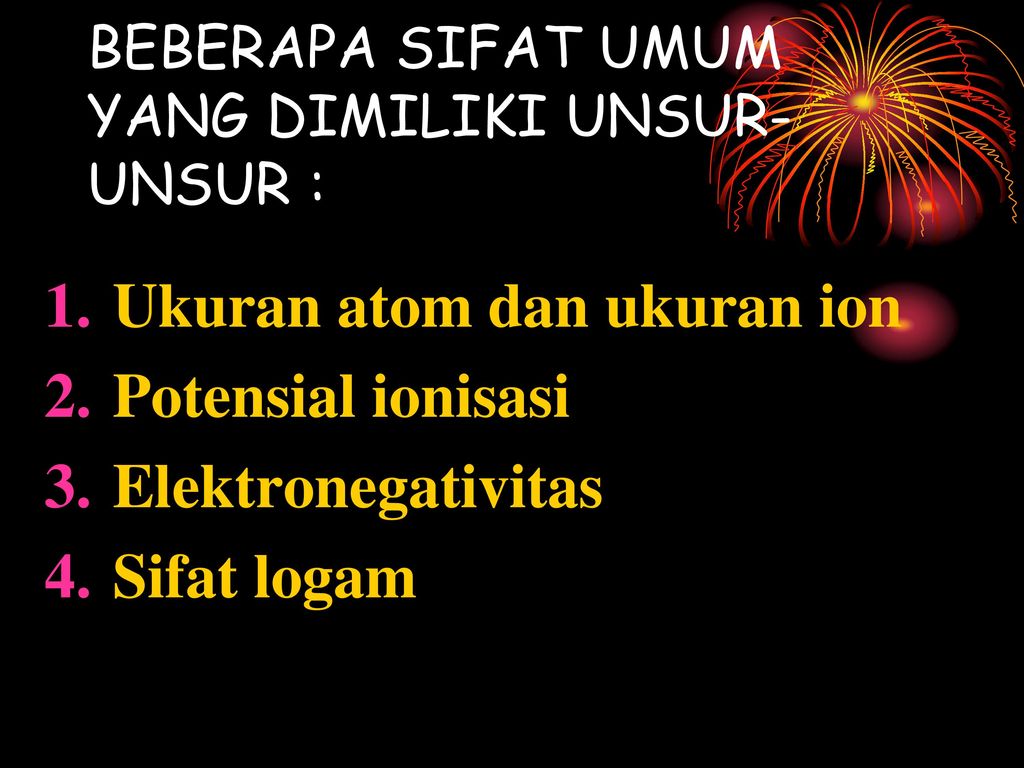 SIFAT-SIFAT UMUM UNSUR - Ppt Download