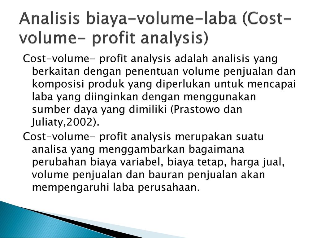 Analisis Biaya-volume-laba - Ppt Download