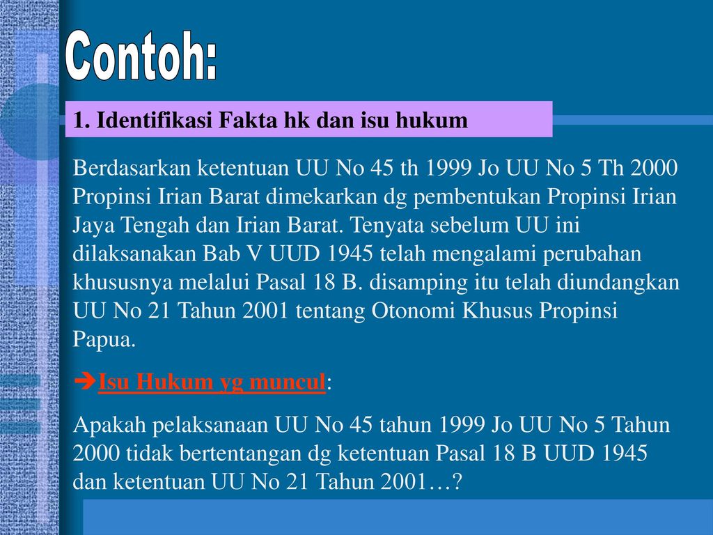 Isu Hukum Dalam Skripsi - Satu Trik