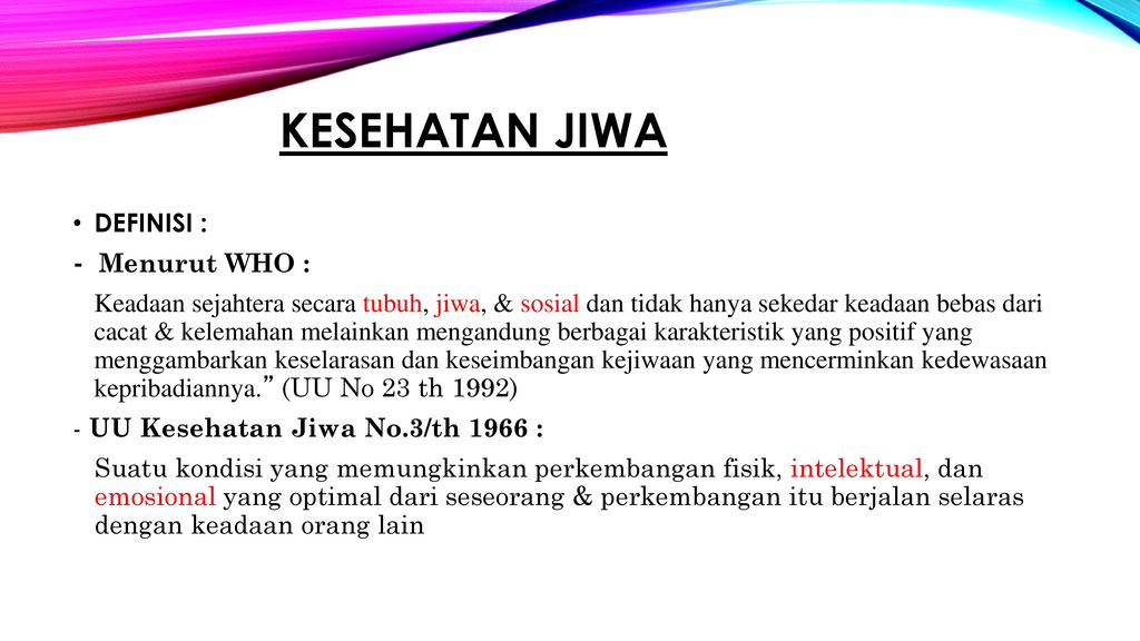 Konsep Dasar Keperawatan Jiwa - Ppt Download