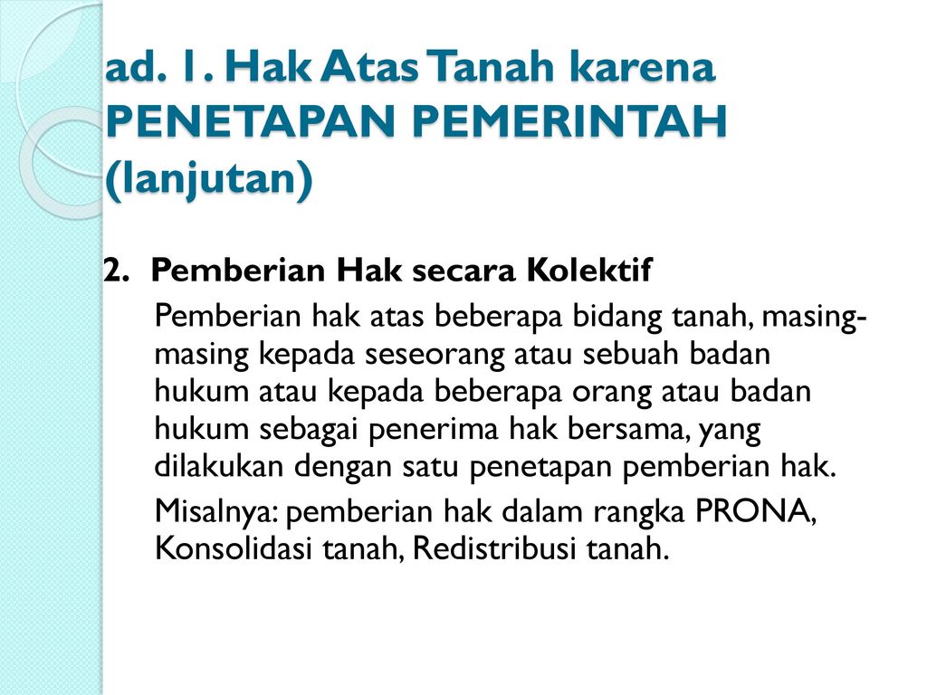 Pertemuan Ke-5 HAK-HAK PENGUASAAN ATAS TANAH - Ppt Download