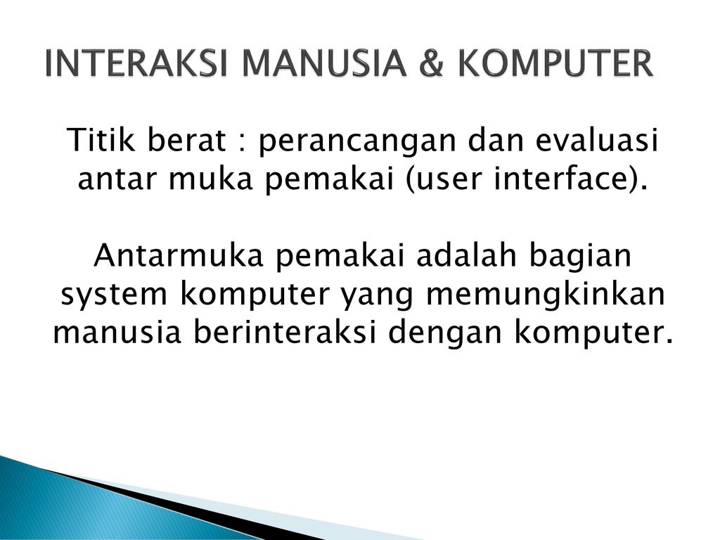 Semester Pendek Interaksi Manusia And Komputer Ppt Download