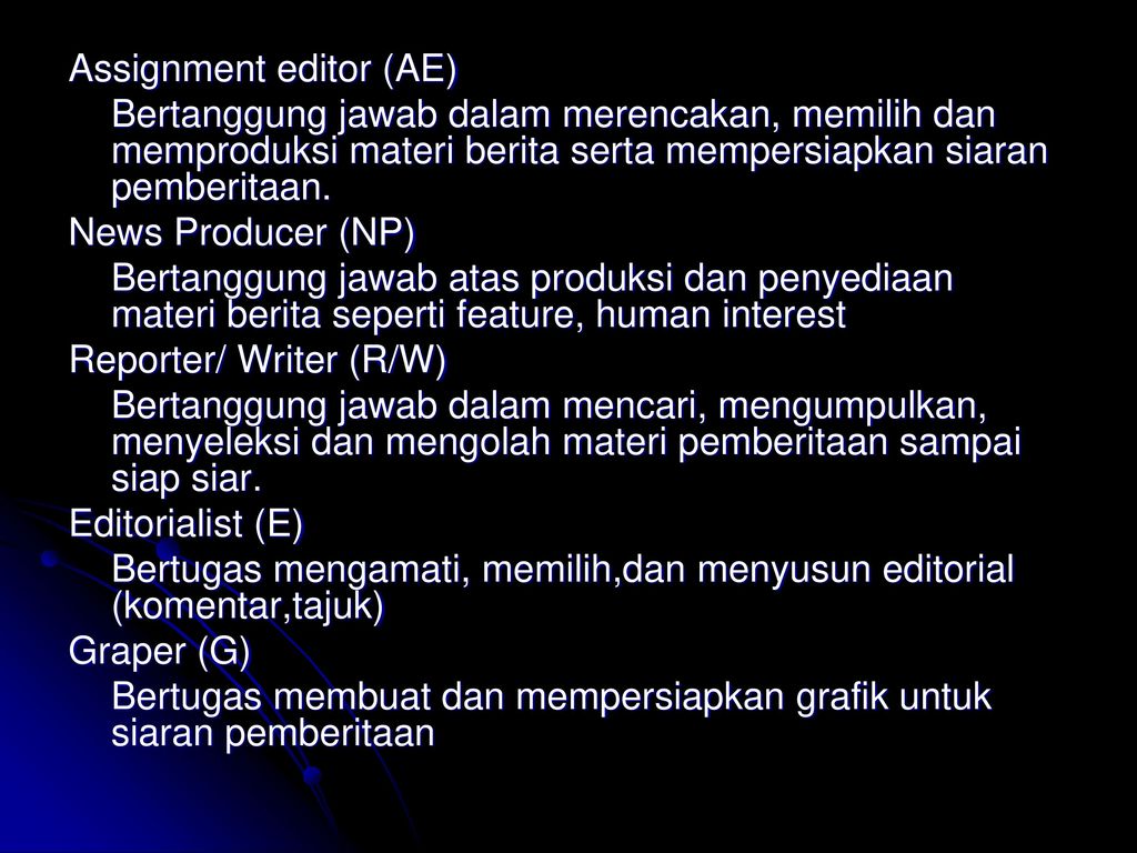 assignment editor adalah