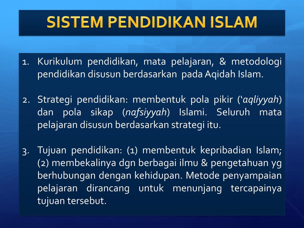 Sistem Pendidikan Islam Ppt Download