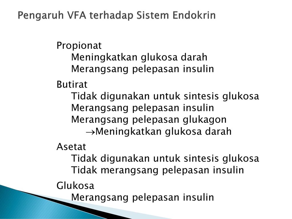 Pengaruh VFA terhadap Sistem Endokrin