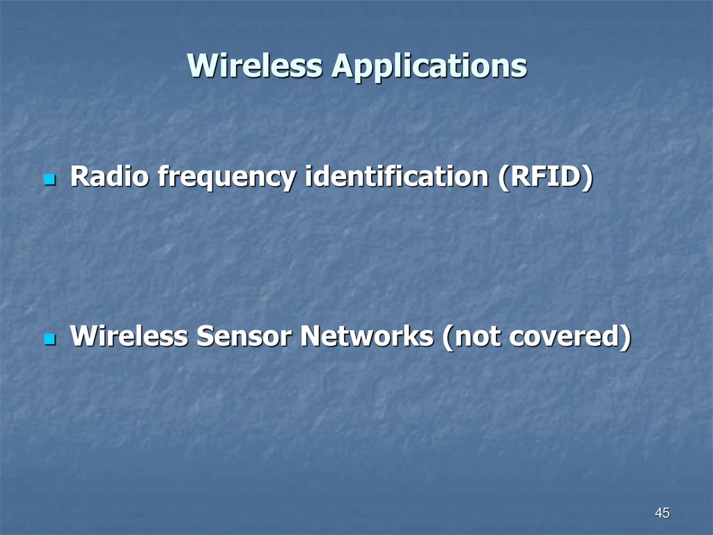 Wireless applications