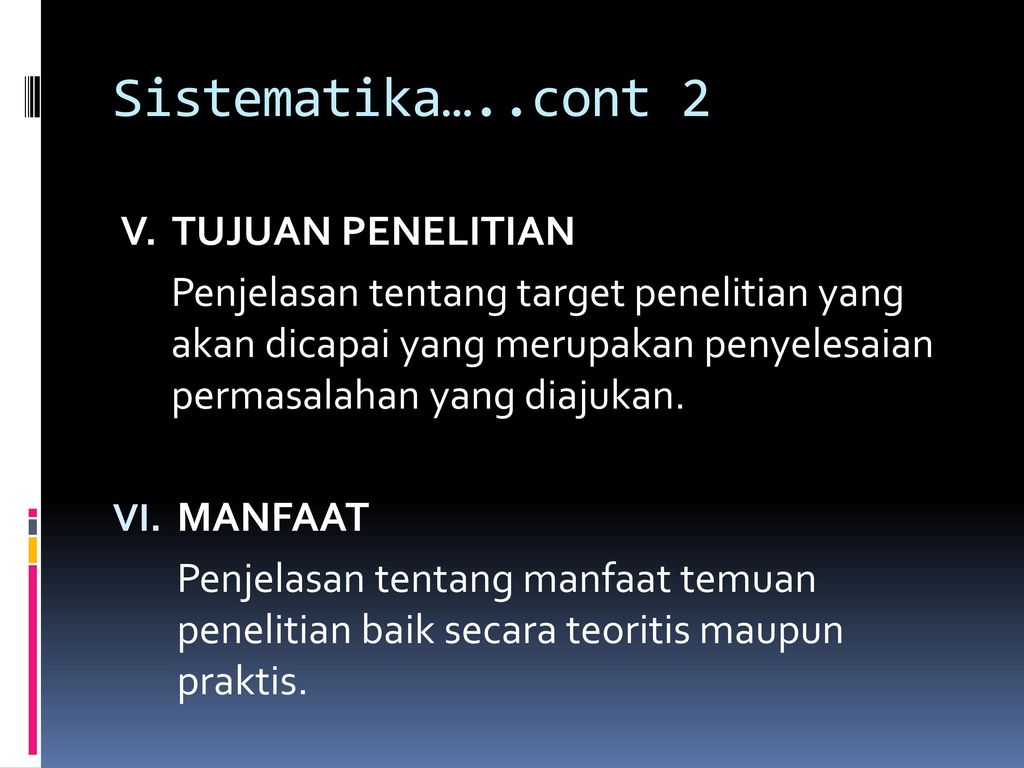 Penjelasan Sistematika Proposal Lakaran