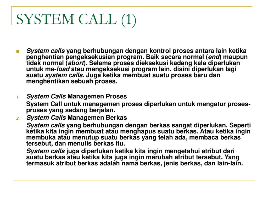 STRUKTUR SISTEM OPERASI - Ppt Download