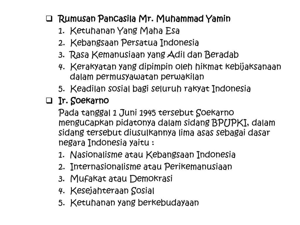 Rumusan Pancasila Yang Sah Dan Benar – Ujian