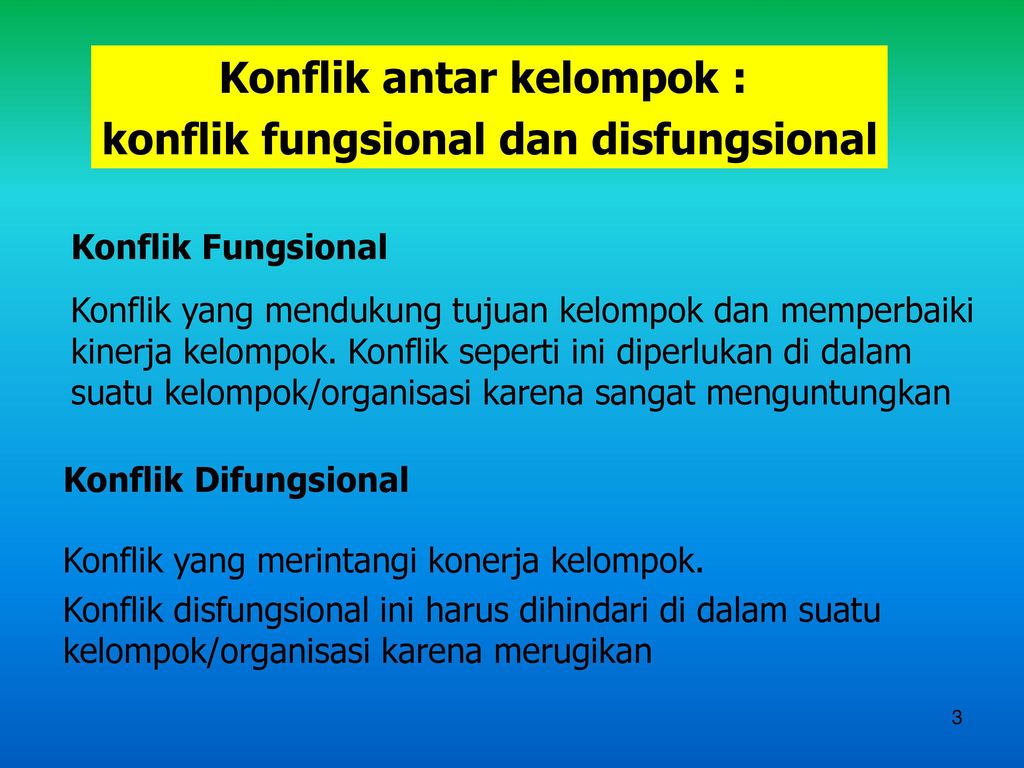 Konflik Fungsional – Ujian