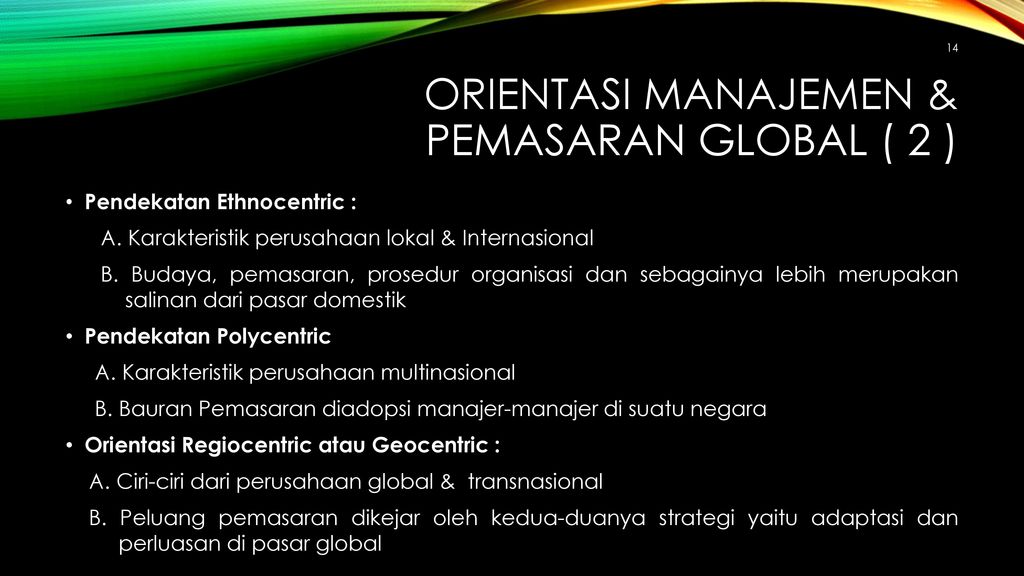 Manajemen Pemasaran Global Ppt Download