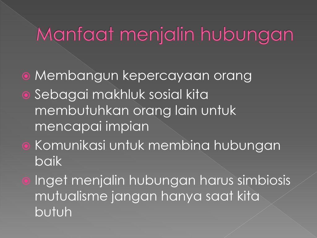 Menjalin Hubungan Menjalin Hubungan Ppt Download