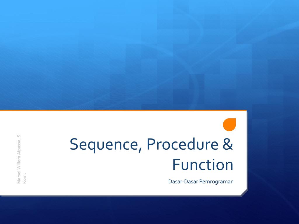 Processing sequence