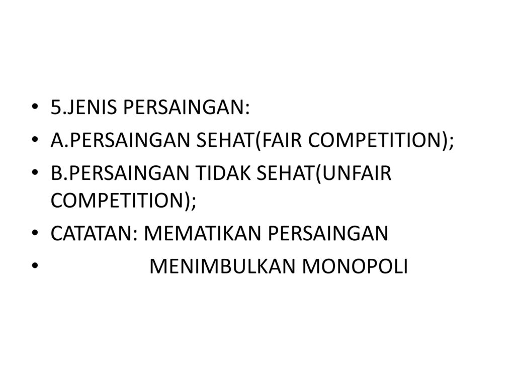 LARANGAN PRAKTEK MONOPOLI&LARANGAN PERSAINGAN USAHA TIDAK SEHAT - Ppt ...