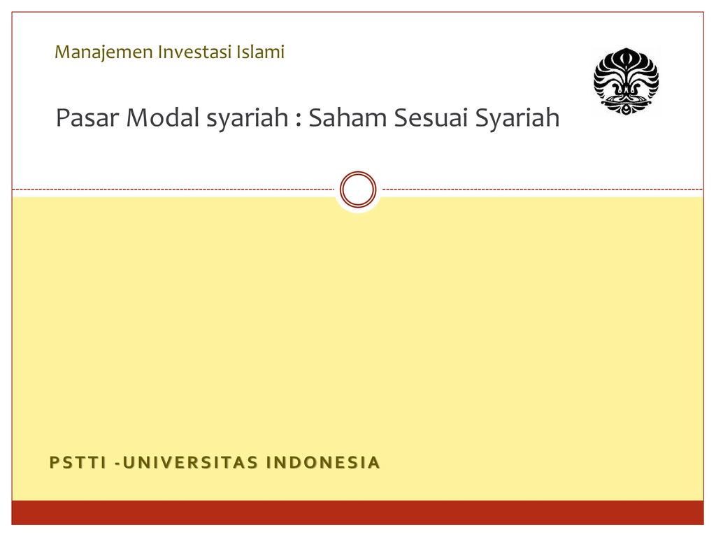 Pasar Modal Syariah : Saham Sesuai Syariah - Ppt Download