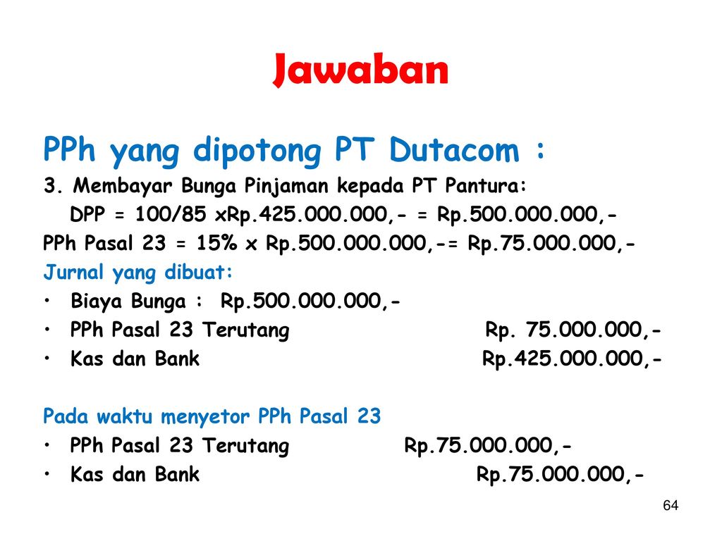 Contoh Perhitungan Pph Pasal Atas Beinyu Com