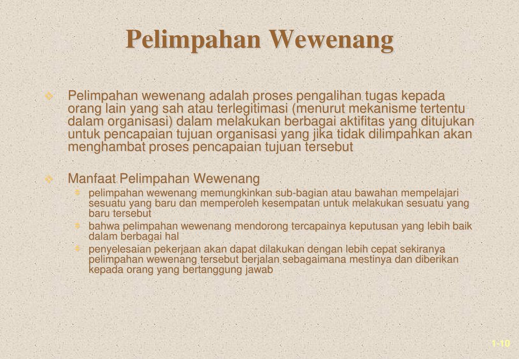 KEKUASAAN, KEWENANGAN,TANGGUNG JAWAB, DAN DELEGASI - Ppt Download