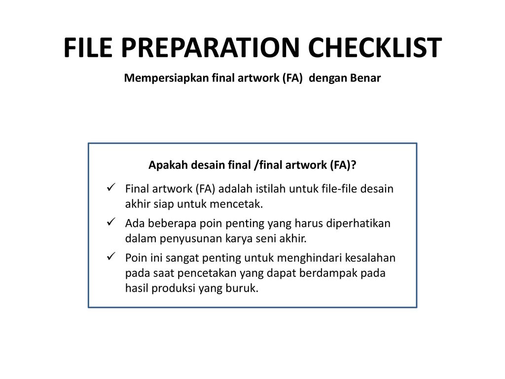 File prepare