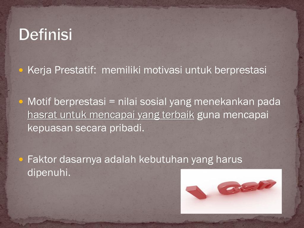 Perilaku Kerja Prestatif - Ppt Download