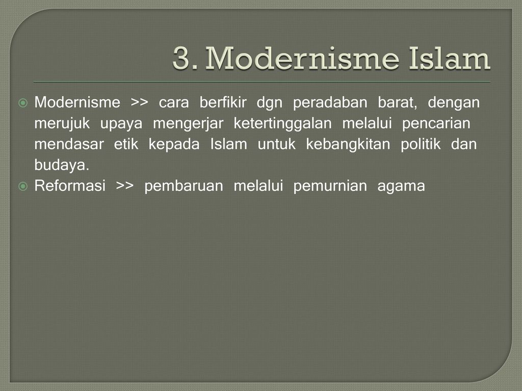 3. Modernisme Islam
