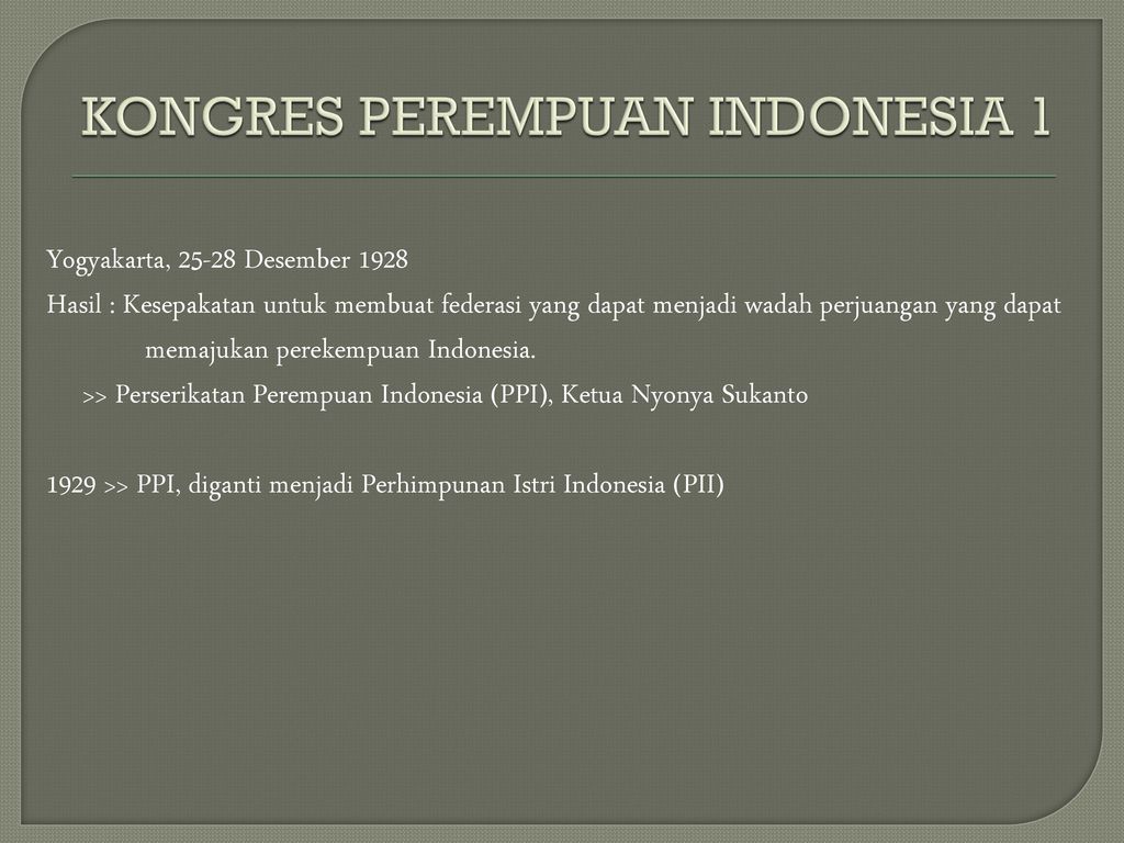 KONGRES PEREMPUAN INDONESIA 1