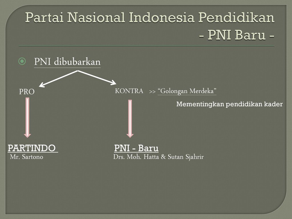 Partai Nasional Indonesia Pendidikan - PNI Baru -