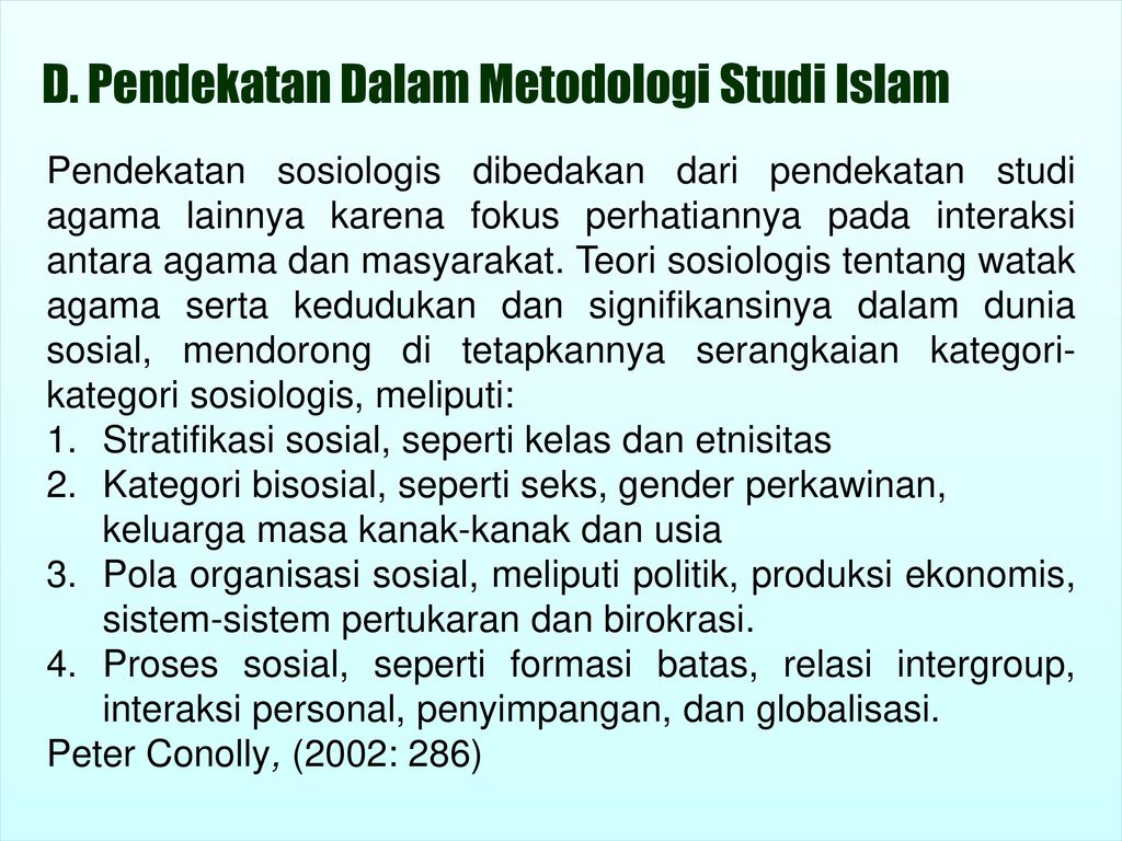 Pengantar Metodologi Studi Islam Ppt Download