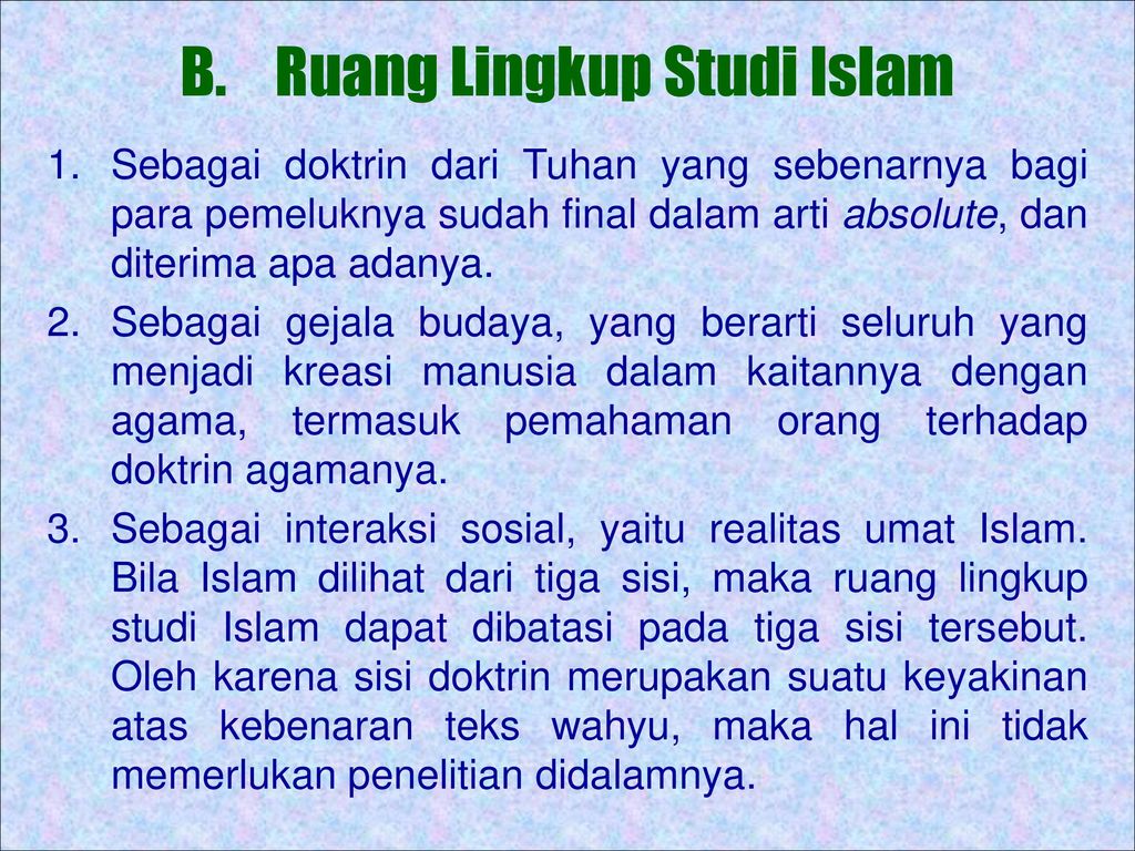 Pengantar Metodologi Studi Islam Ppt Download