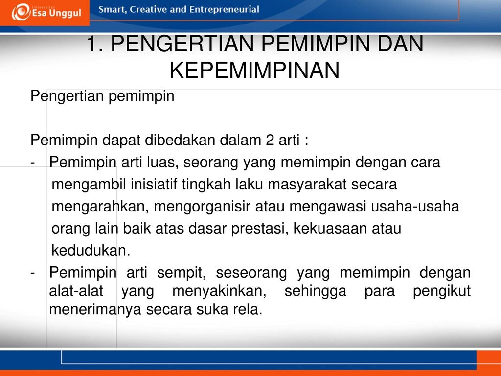 Arti Pemimpin Dan Kepemimpinan – Studyhelp