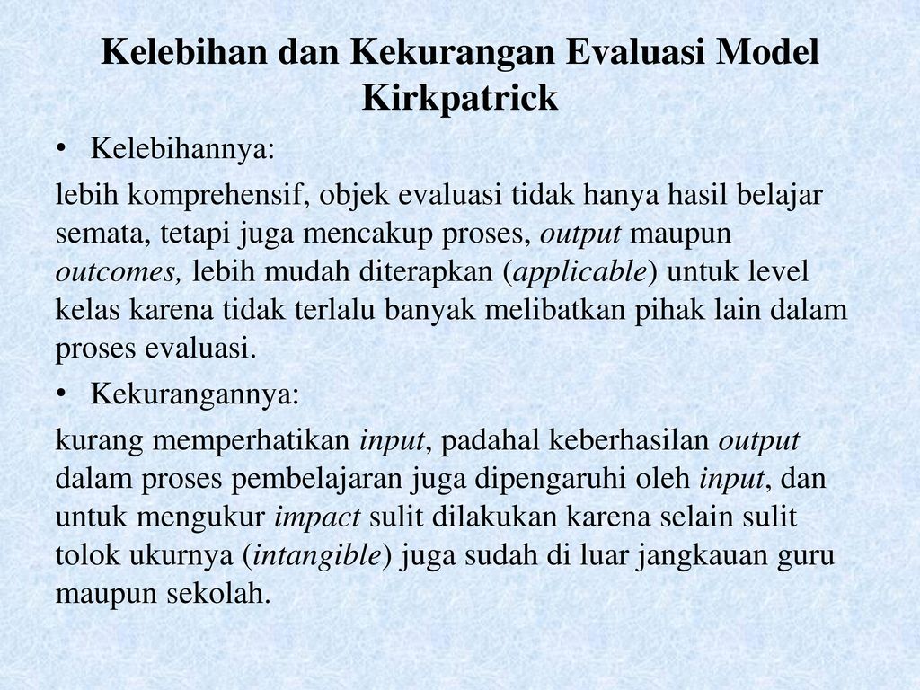 Model Model Evaluasi Idrus 1502521472 Ppt Download