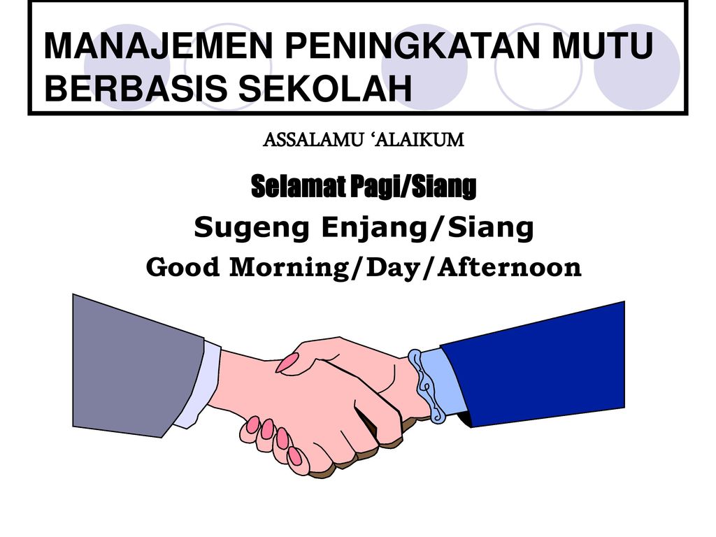 MANAJEMEN PENINGKATAN MUTU BERBASIS SEKOLAH - Ppt Download