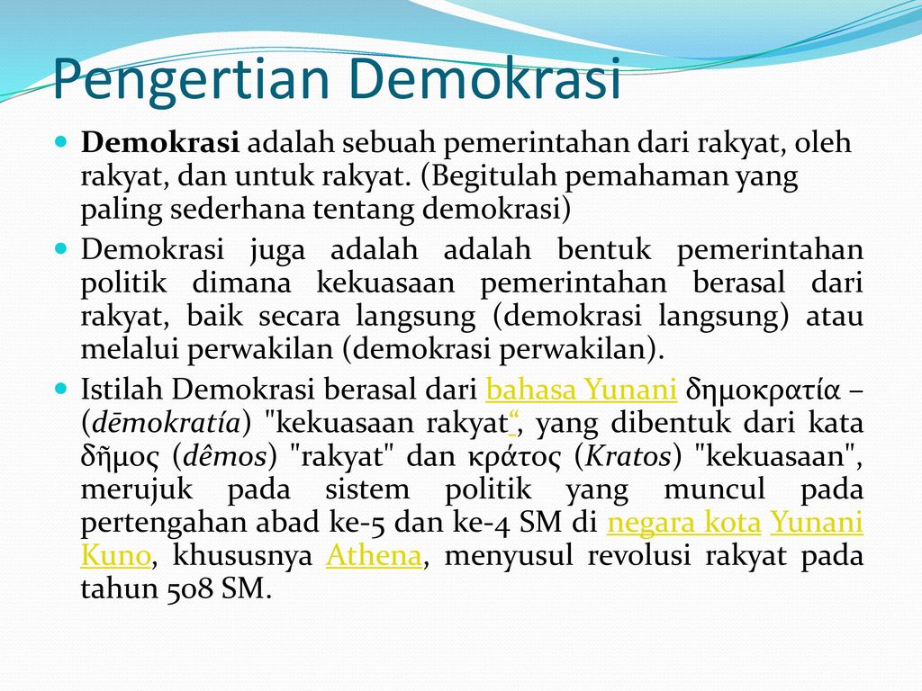 Demokrasi Dan Pendidikan Demokrasi Ppt Download