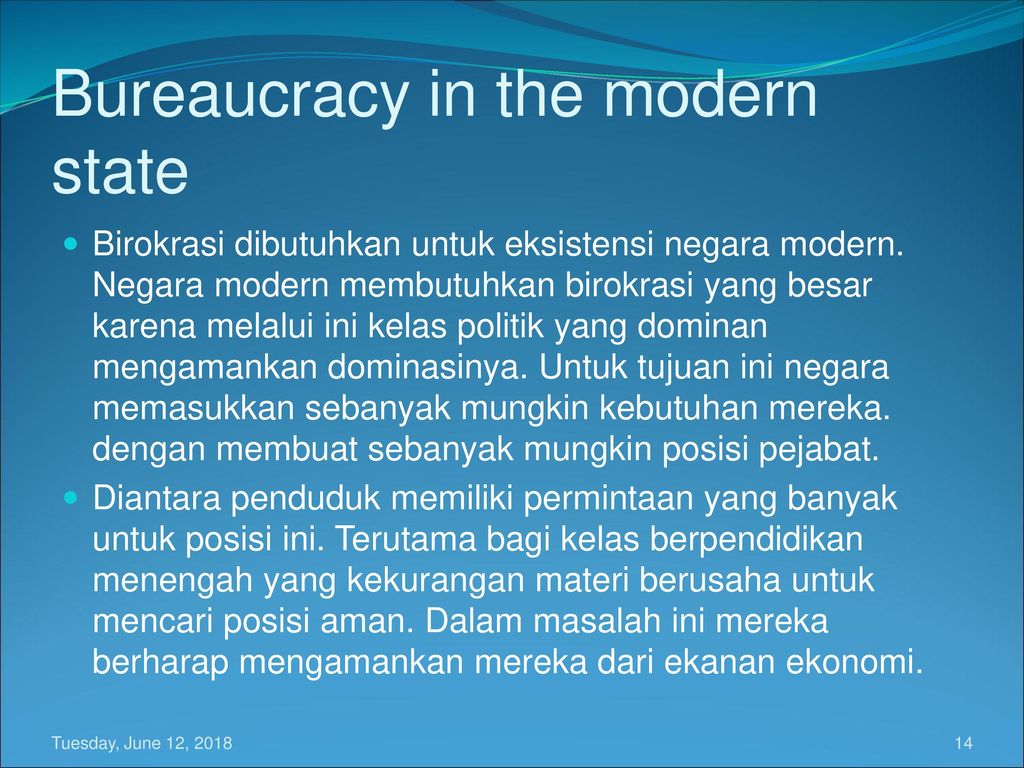Bureaucracy in the modern state