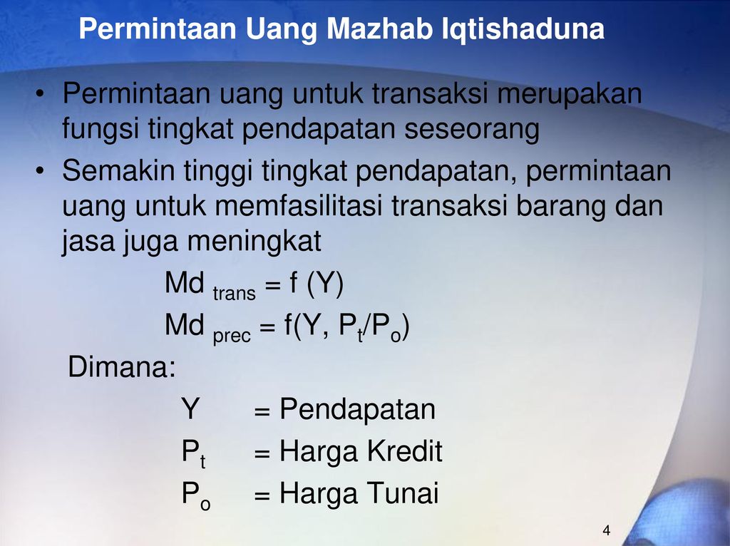 Ekonomi Moneter I Teori Permintaan Uang Ppt Download