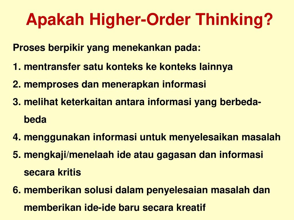 Higher order thought