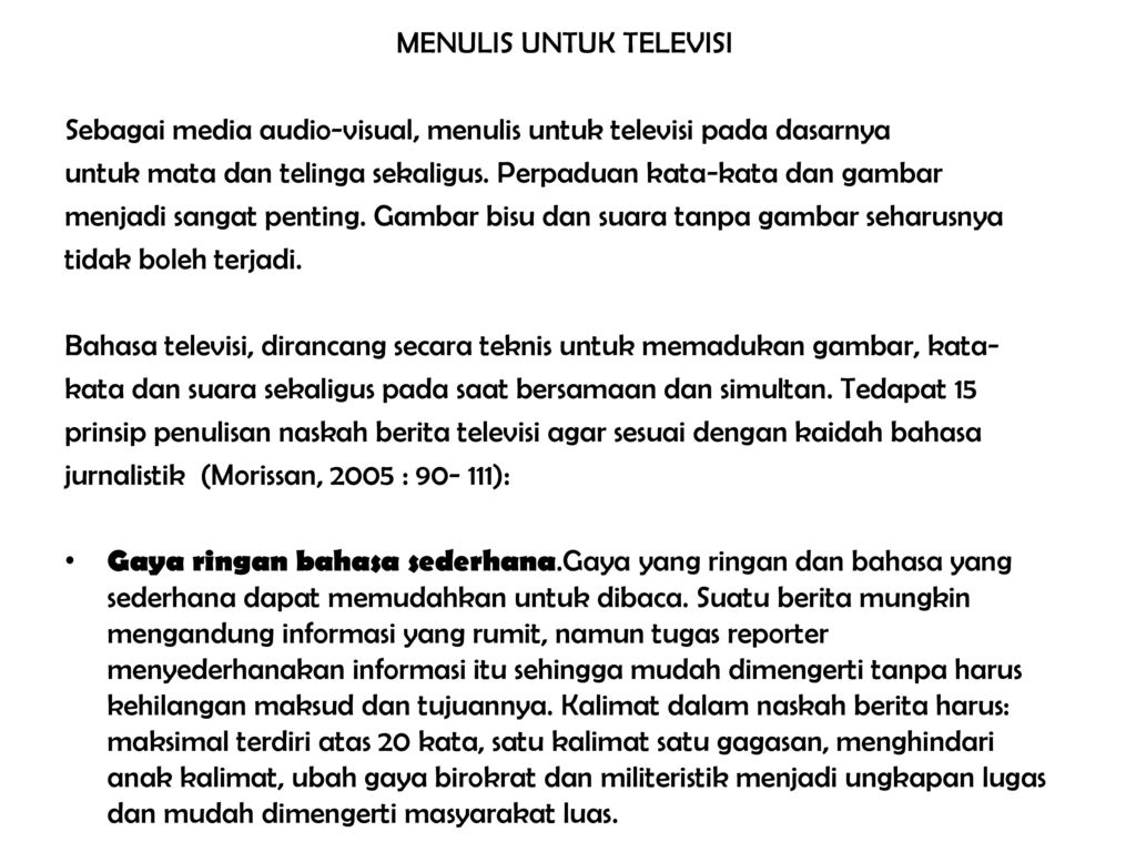 Kuliah X Menulis Bahasa Televisi Ppt Download