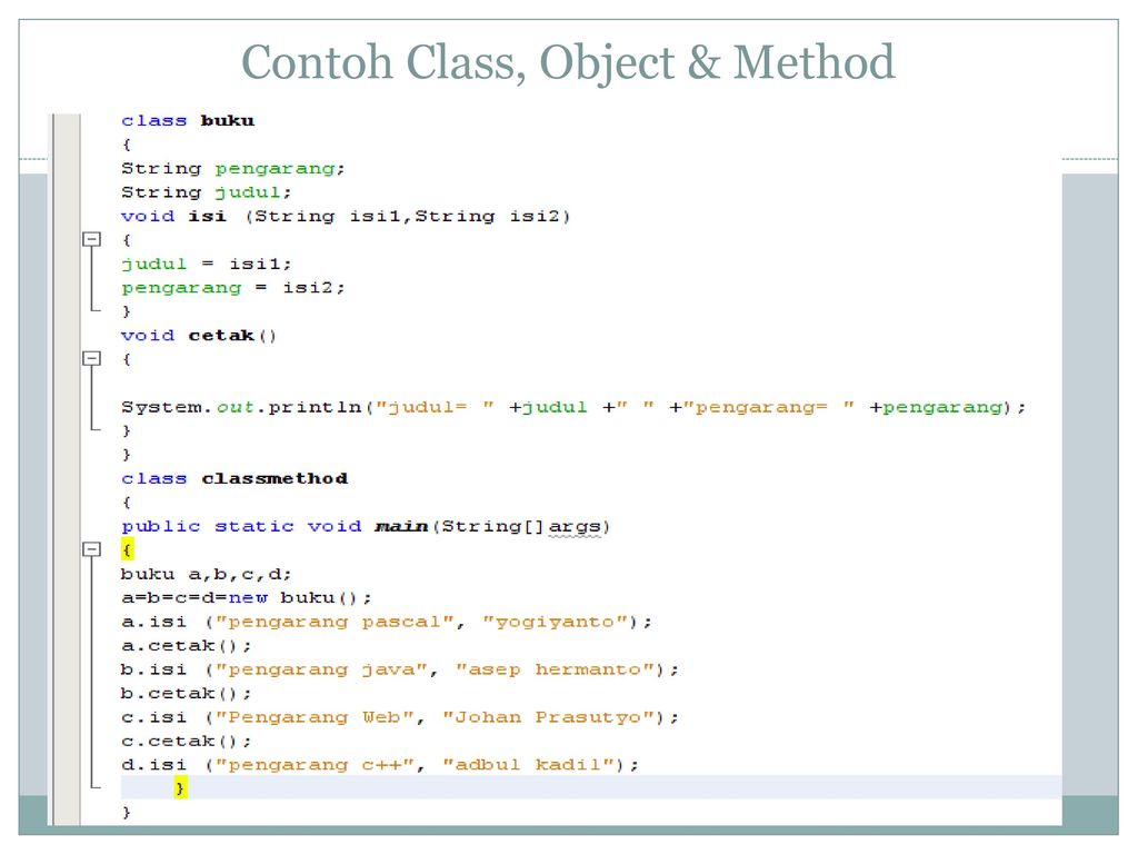 Static object methods