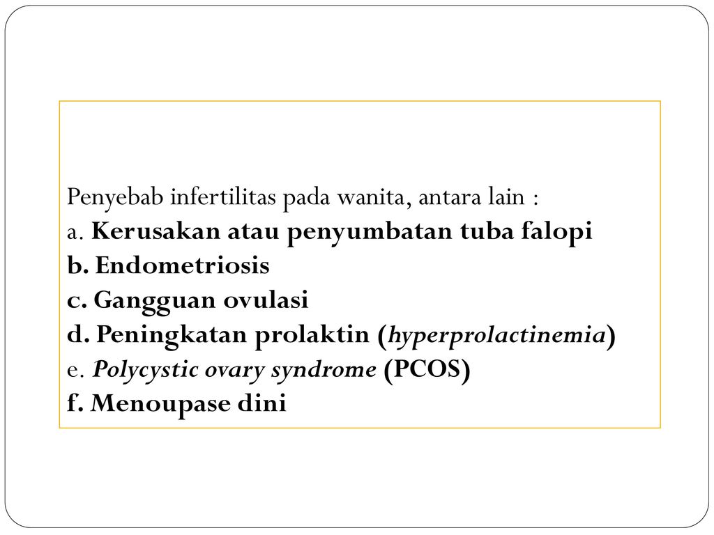 Infertilitas Pada Usia Reproduksi Dan Manajemen - Ppt Download