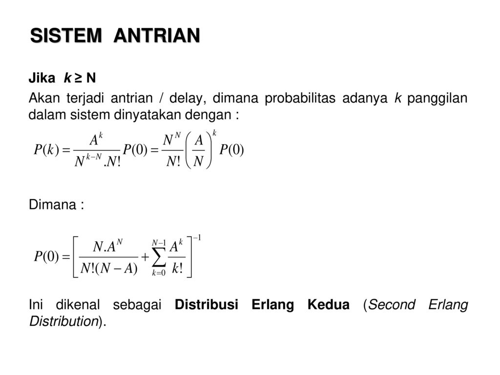 Mata Kuliah REKAYASA TRAFIK TELEKOMUNIKASI ( B A B 5 ) Dosen : Ir - Ppt ...