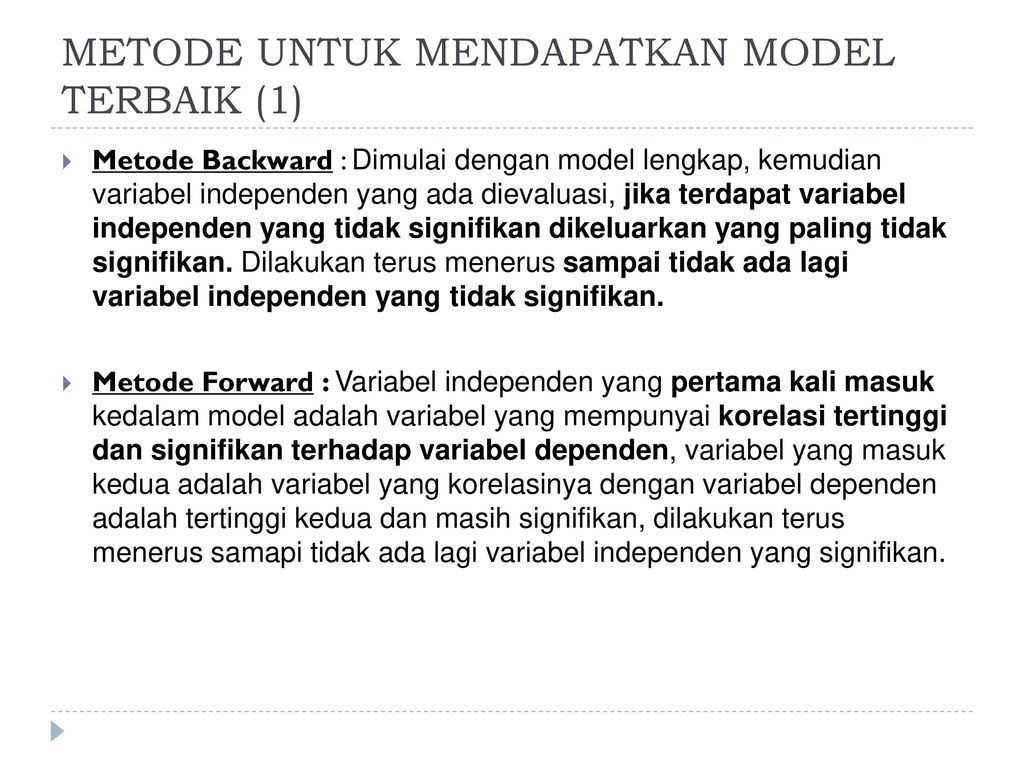 Pemilihan Model Terbaik Dalam Analisis Regresi - Seputar Model