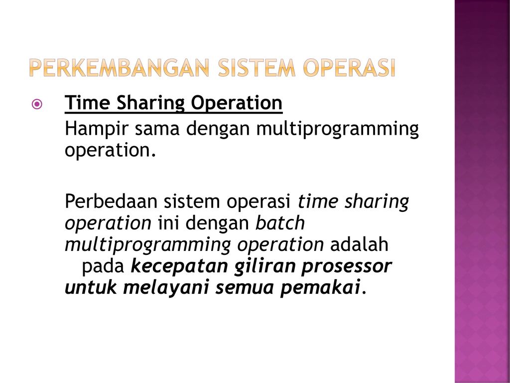 Time sharing