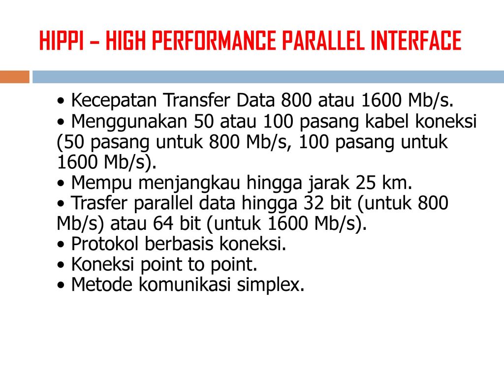 High performance parallel interface